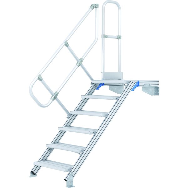 ZARGES LM-Treppe mit Plattform 60° 7 Stufen, 1000 mm breit, Höhe 1,75 m