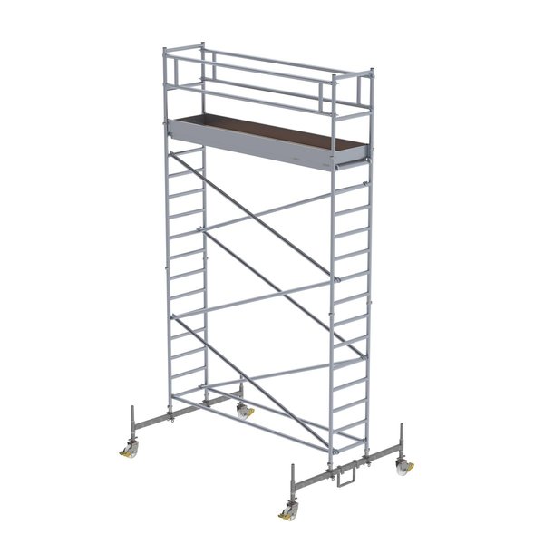 Günzburger Steigtechnik Rollgerüst 0,75x3,0 m mit Fahrbalken Plattformhöhe 4,45 m