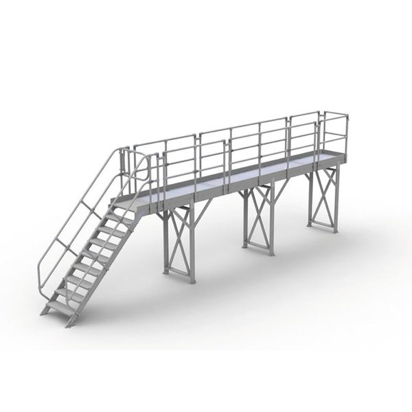 Günzburger Steigtechnik Treppen-Modul Alu stark geriffelt