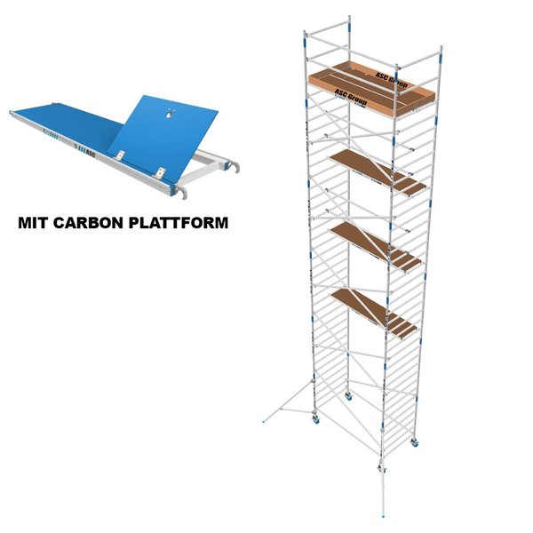 ASC Group AGS Rollgerüst 135x305x12,3ph carbon - einseitig