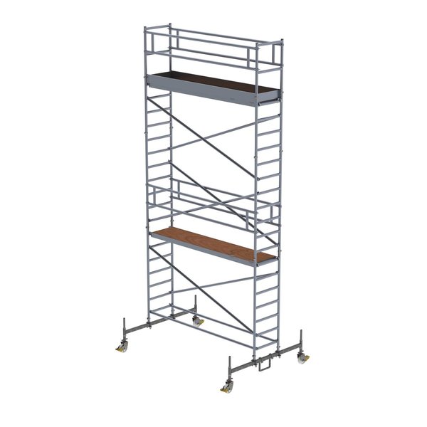 Günzburger Steigtechnik Rollgerüst 0,75x3,0 m mit Fahrbalken Plattformhöhe 5,45 m