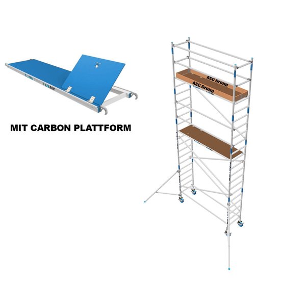 ASC Group ASC Rollgerüst 75x305x6,3ph carbon