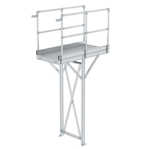 Günzburger Steigtechnik Laufsteg-Modul Aluminium geriffelt PF-Höhe 1250-2499 mm PF-Länge 1860 mm