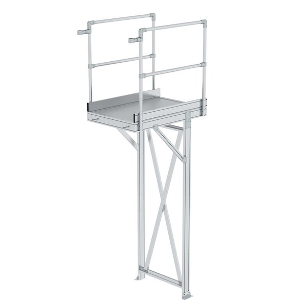 Günzburger Steigtechnik Laufsteg-Modul Aluminium geriffelt PF-Höhe 1250-2499 mm PF-Länge 1260 mm