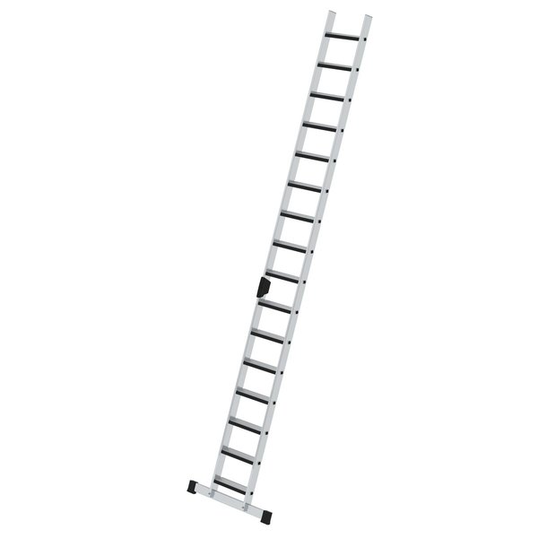 Günzburger Steigtechnik Stufen-Anlegeleiter mit relax step® und Standard-Traverse 16 Stufen