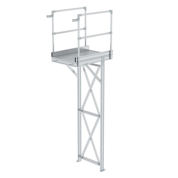 Günzburger Steigtechnik Laufsteg-Modul Aluminium geriffelt PF-Höhe 2500-3000 mm PF-Länge 1260 mm