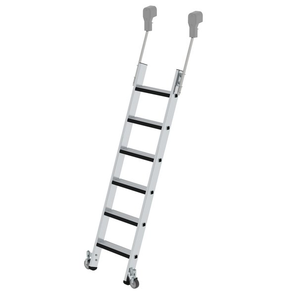 Günzburger Steigtechnik Stufen-Regalleiter fahrbar mit relax step® 6 Stufen