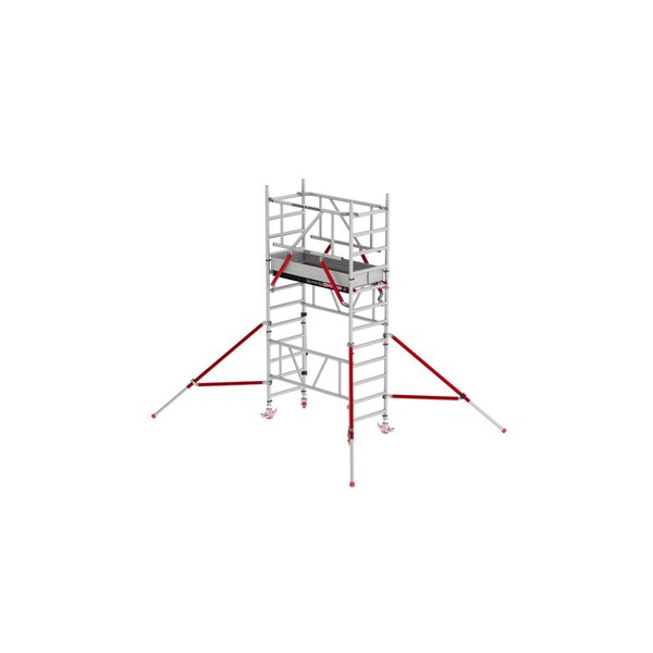 Altrex MiTower PLUS mit  HolzPlattform und Safe-Quick® Geländern Arbeitshöhe bis 4,2m