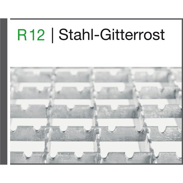 Günzburger Steigtechnik Mehrpreis pro Stufe Stufenbelag Stahl-Gitterrost 600 mm