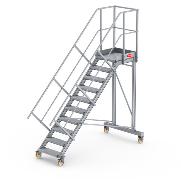 Altrex Podesttreppe fahrbar 45°, Stufenbreite: 60 cm 10 Stufen