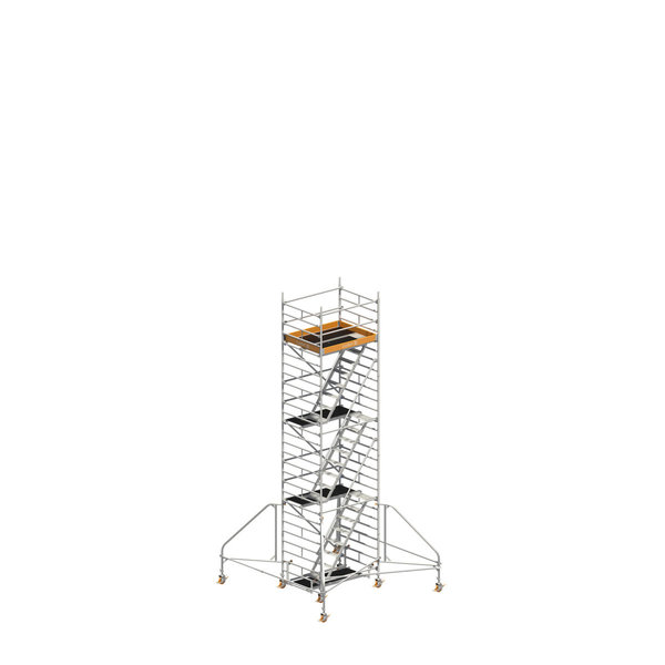 Layher UNI Komfort Fahrgerüst, Universalgerüst mit Treppenaufstieg Gerüsthöhe 7,43 m
