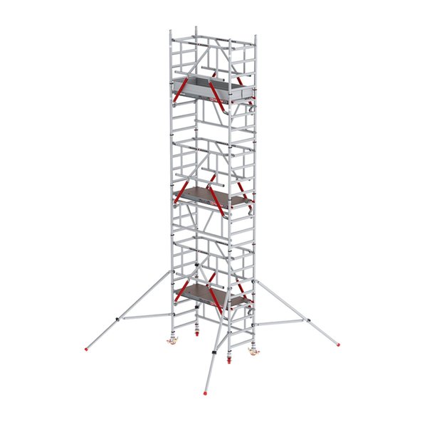 Altrex MiTower PLUS mit Fiber-Deck®-Plattform und Safe-Quick® Geländern Arbeitshöhe bis 8,2m