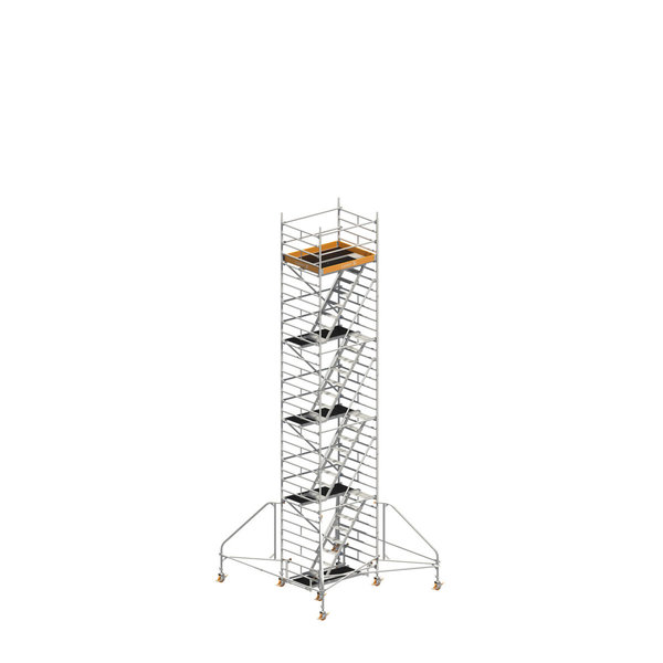 Layher UNI Komfort Fahrgerüst, Universalgerüst mit Treppenaufstieg Gerüsthöhe 9,43 m