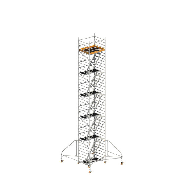 Layher UNI Komfort Fahrgerüst, Universalgerüst mit Treppenaufstieg Gerüsthöhe 11,43 m