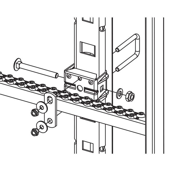 Hailo Professional Halterung auf Sprosse 30x30 Edelstahl