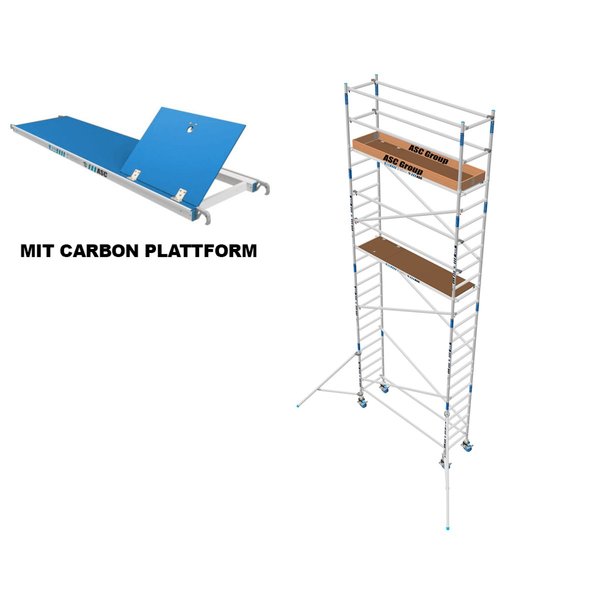 ASC Group ASC Rollgerüst 75x250x6,3ph carbon