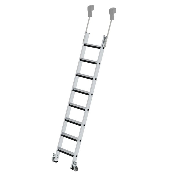 Günzburger Steigtechnik Stufen-Regalleiter fahrbar mit relax step® 8 Stufen
