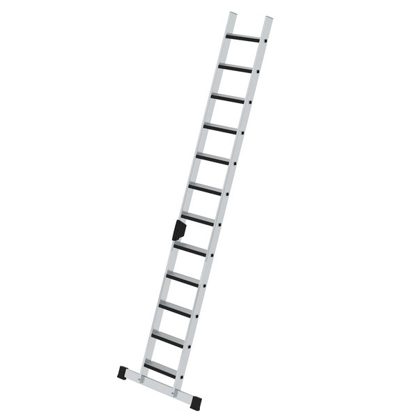 Günzburger Steigtechnik Stufen-Anlegeleiter mit relax step® und Standard-Traverse 12 Stufen