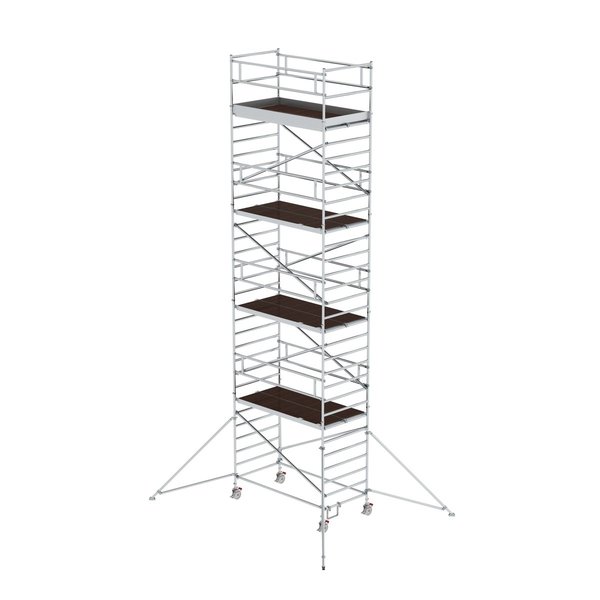 Günzburger Steigtechnik Rollgerüst 1,35x3,0 m mit Ausleger & Doppel-Plattform Plattformhöhe 8,35 m