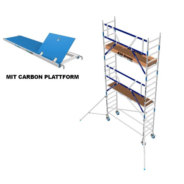 ASC Group AGS Rollgerüst 75x190x4,3ph carbon - einseitig