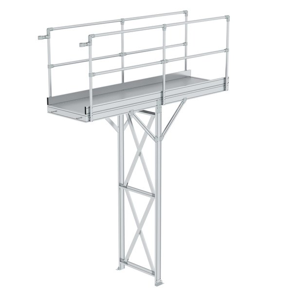 Günzburger Steigtechnik Laufsteg-Modul Aluminium geriffelt PF-Höhe 2500-3000 mm PF-Länge 3060 mm