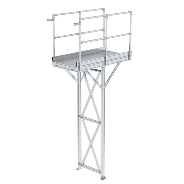 Günzburger Steigtechnik Laufsteg-Modul Aluminium geriffelt PF-Höhe 2500-3000 mm PF-Länge 1860 mm