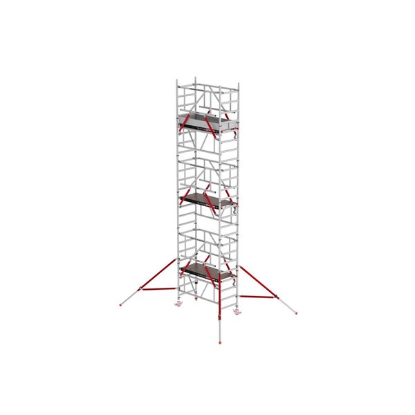 Altrex MiTower PLUS mit  HolzPlattformen und Safe-Quick® Geländern Arbeitshöhe bis 7,2m