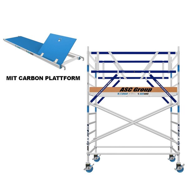 ASC Group AGS Rollgerüst 135x305x2,3ph carbon - zweiseitig