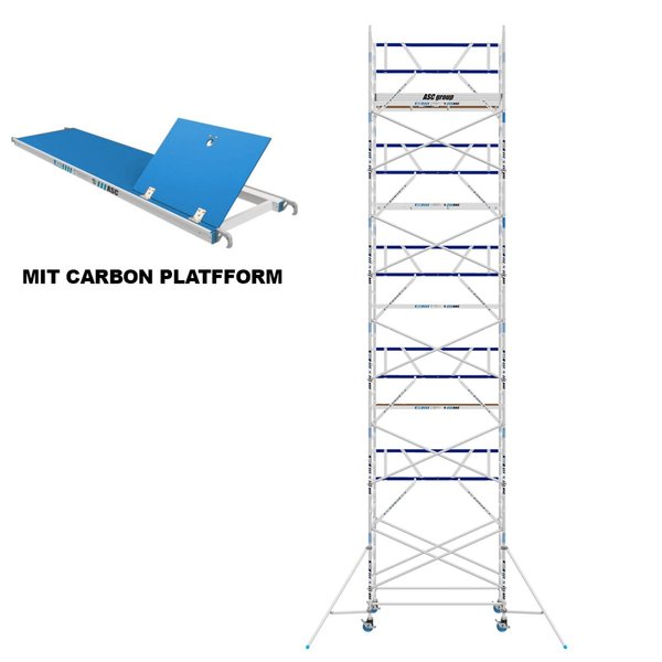ASC Group AGS Rollgerüst 135x305x11,3ph carbon - einseitig