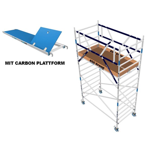 ASC Group AGS Rollgerüst 135x305x3,3ph carbon - zweiseitig