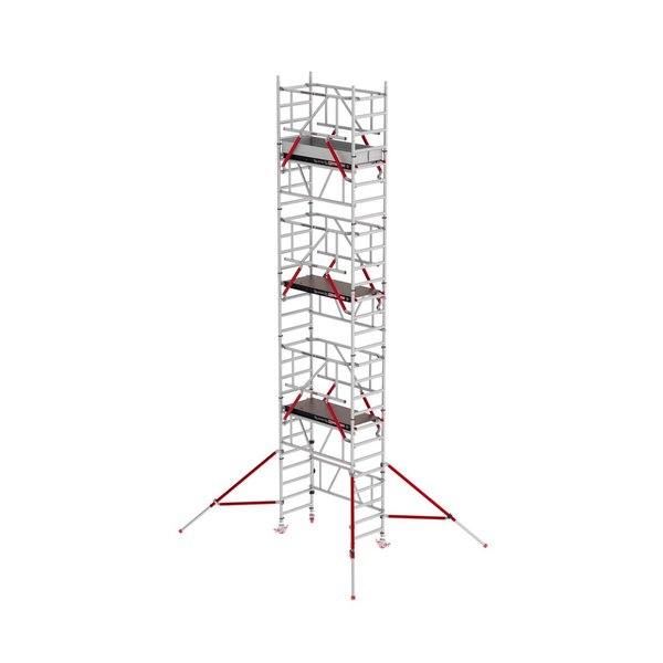 Altrex MiTower PLUS mit  HolzPlattformen und Safe-Quick® Geländern Arbeitshöhe bis 8,2m