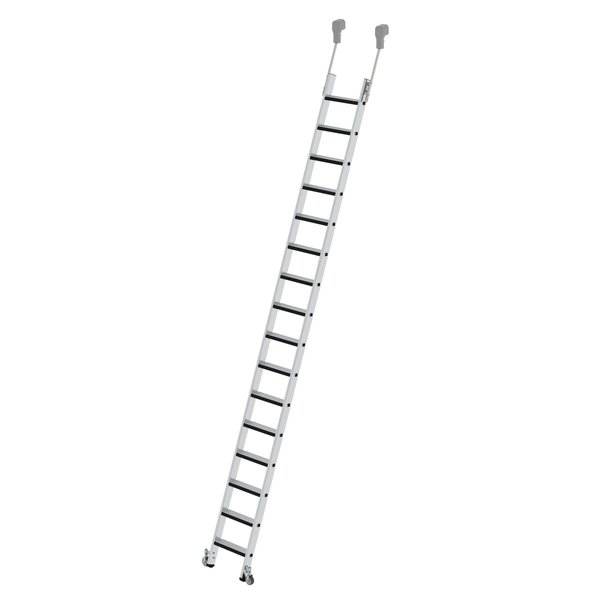 Günzburger Steigtechnik Stufen-Regalleiter fahrbar mit relax step® 16 Stufen