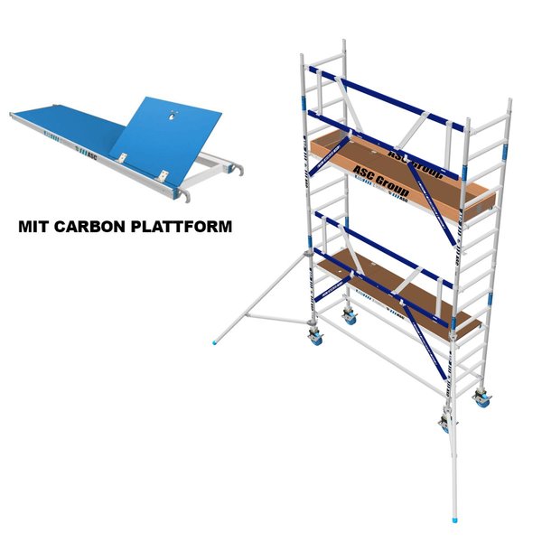 ASC Group AGS Rollgerüst 75x250x3,3ph carbon - einseitig