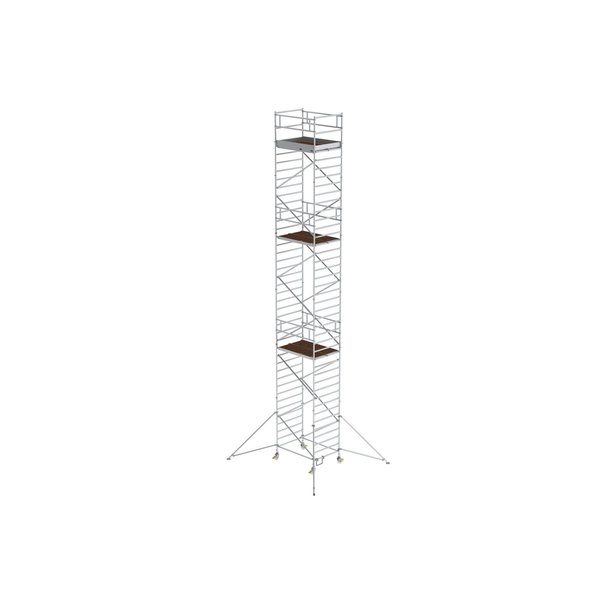 Günzburger Steigtechnik Rollgerüst 1,35x1,80 m mit Ausleger & Doppel-Plattform Plattformhöhe 11,35 m