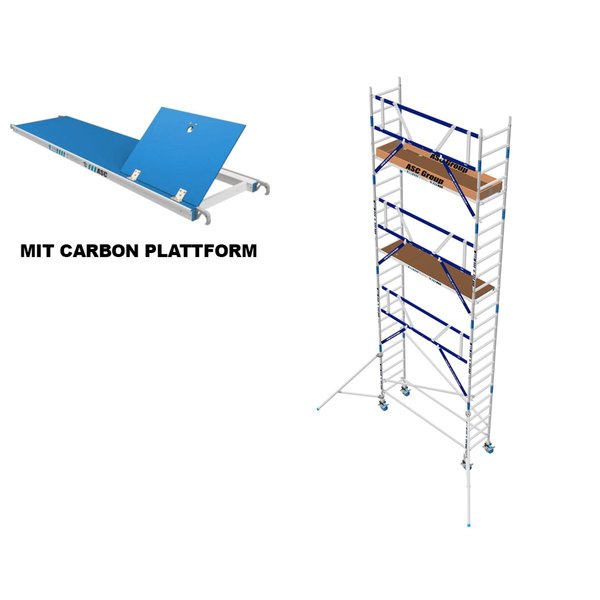ASC Group AGS Rollgerüst 75x190x6,3ph carbon - einseitig