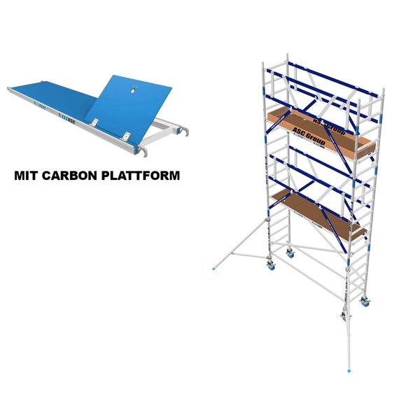 ASC Group AGS Rollgerüst 75x190x4,3ph carbon - zweiseitig