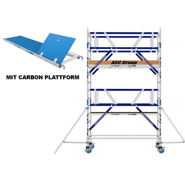 ASC Group AGS Rollgerüst 75x190x3,3ph carbon - zweiseitig