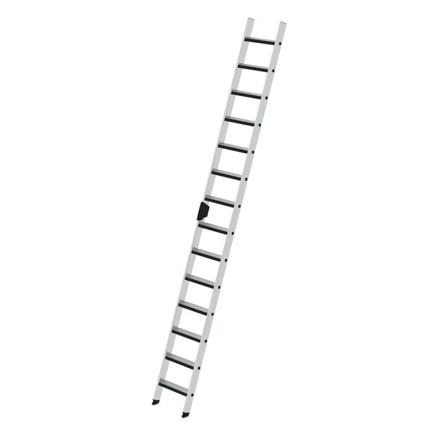 Günzburger Steigtechnik Stufen-Anlegeleiter mit relax step® ohne Traverse  14-Stufen