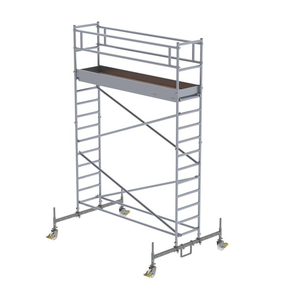 Günzburger Steigtechnik Rollgerüst 0,75x3,0 m mit Fahrbalken Plattformhöhe 3,45 m