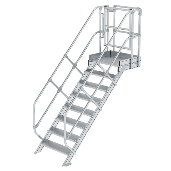 Günzburger Steigtechnik Treppen-Modul Aluminium geriffelt 8 Stufen