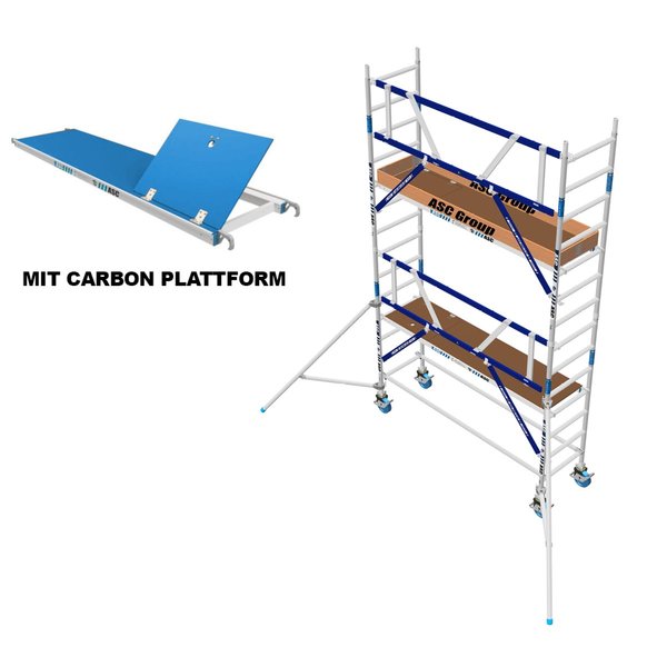 ASC Group AGS Rollgerüst 75x305x3,3ph carbon - einseitig