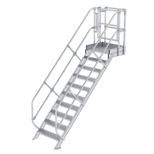 Günzburger Steigtechnik Treppen-Modul Aluminium geriffelt 10 Stufen