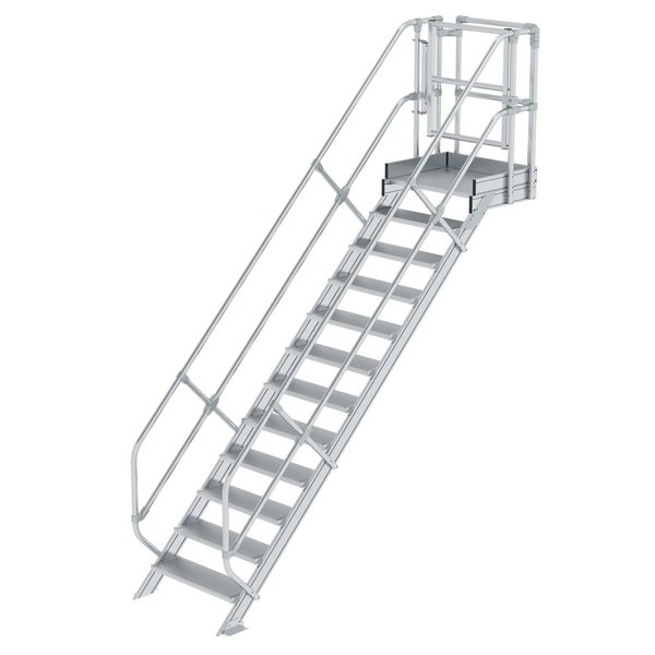Günzburger Steigtechnik Treppen-Modul Aluminium geriffelt 12 Stufen