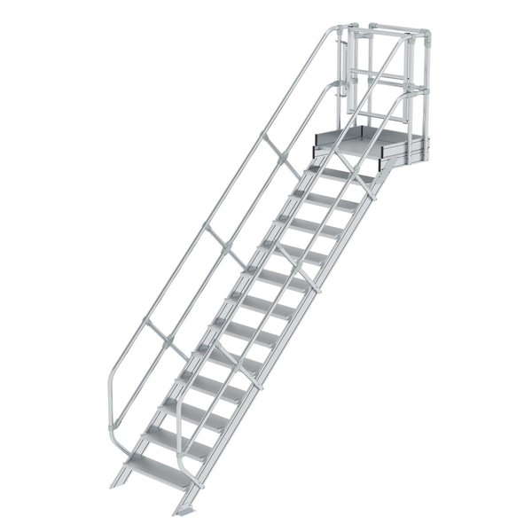 Günzburger Steigtechnik Treppen-Modul Aluminium geriffelt 13 Stufen