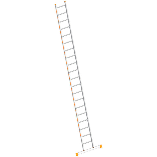 Layher Sprossenanlegeleiter TOPIC 20 Sprossen; Aluminiumleiter mit 20 Sprossen, Länge 5.65 m