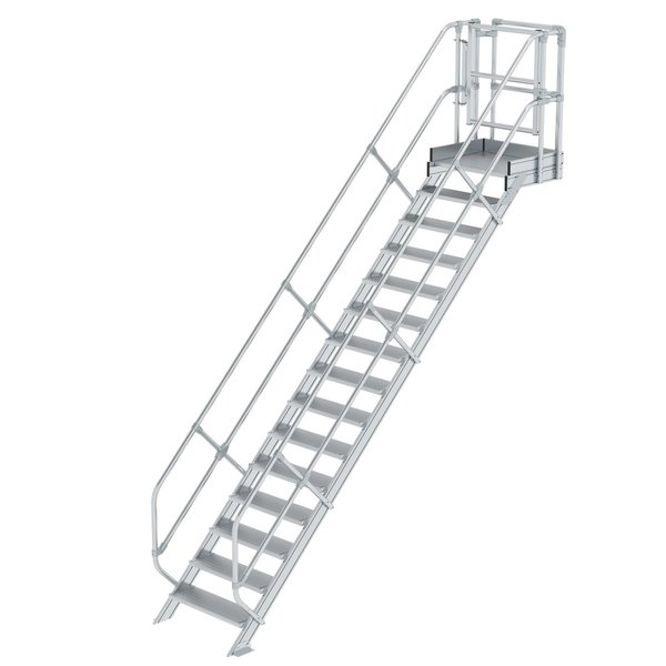 Günzburger Steigtechnik Treppen-Modul Aluminium geriffelt 15 Stufen
