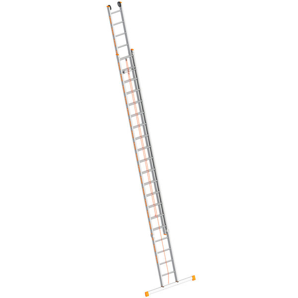 Layher Seilzugleiter TOPIC 20 Sprossen, Aluminiumleiter 2x20 Sprossen, zweiteilig, ausziehbar, Länge 10.15 m