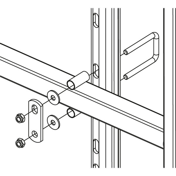 Hailo Professional Halterung auf Sprosse 30x30 , VA Aluminium Leiter Alu