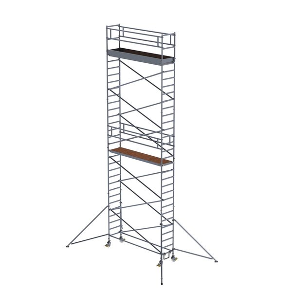 Günzburger Steigtechnik Rollgerüst 0,75x3,0 m mit Auslegern Plattformhöhe 8,35 m