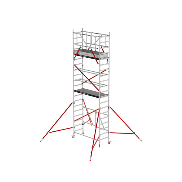 Altrex RS TOWER 54 - Aluminium Klappgerüst schmal - 0.75 x 1.85 m Holz Plattform, Arbeitshöhe 6,80m